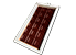 Icono barra clásica de chocolate oscuro 65,5 porciento de puro cacao